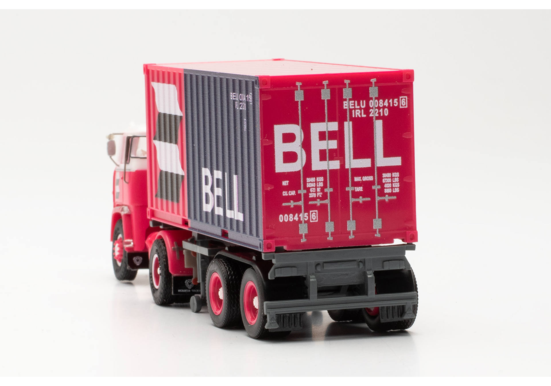 Scania LB 76 container semitrailer truck "van der Linden/Bell" (Netherlands/Lisse)