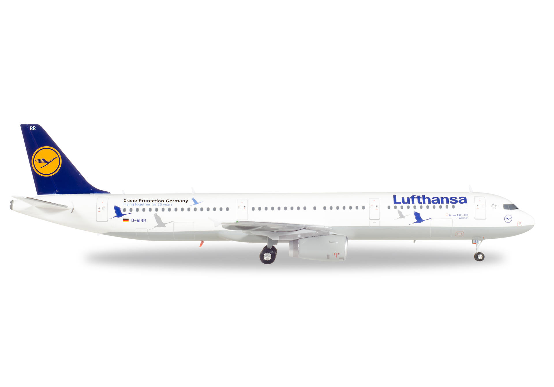 Lufthansa Airbus A321 "25 Jahre Kranichschutz" - D-AIRR "Wismar"
