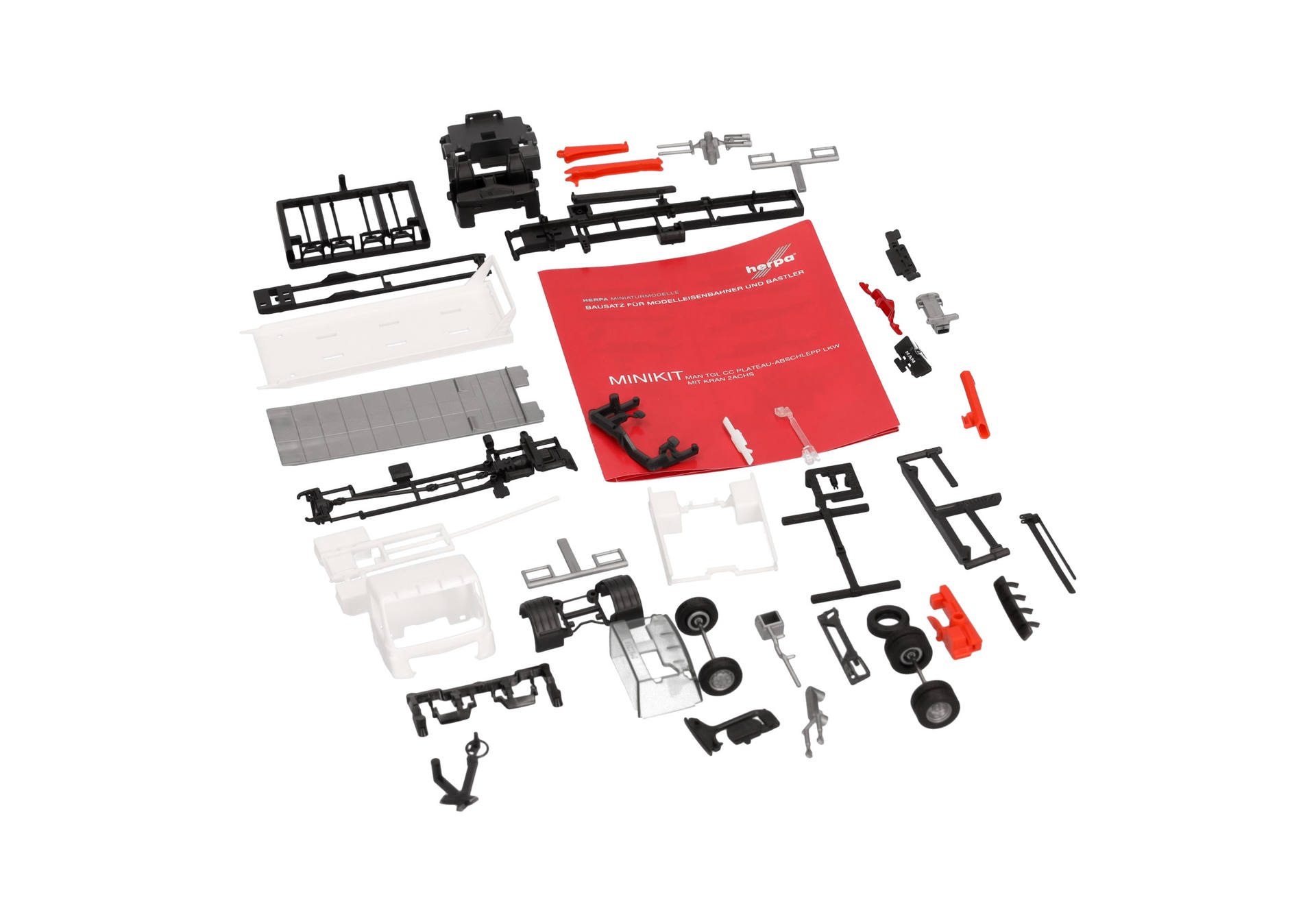 Herpa MiniKit: MAN TGM Plateau-Abschleppfahrzeug mit Kran (1 Stück)