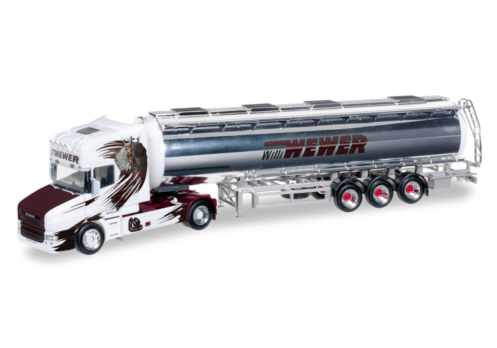 Scania Hauber chrome tank semitrailer "Willi Wewer"