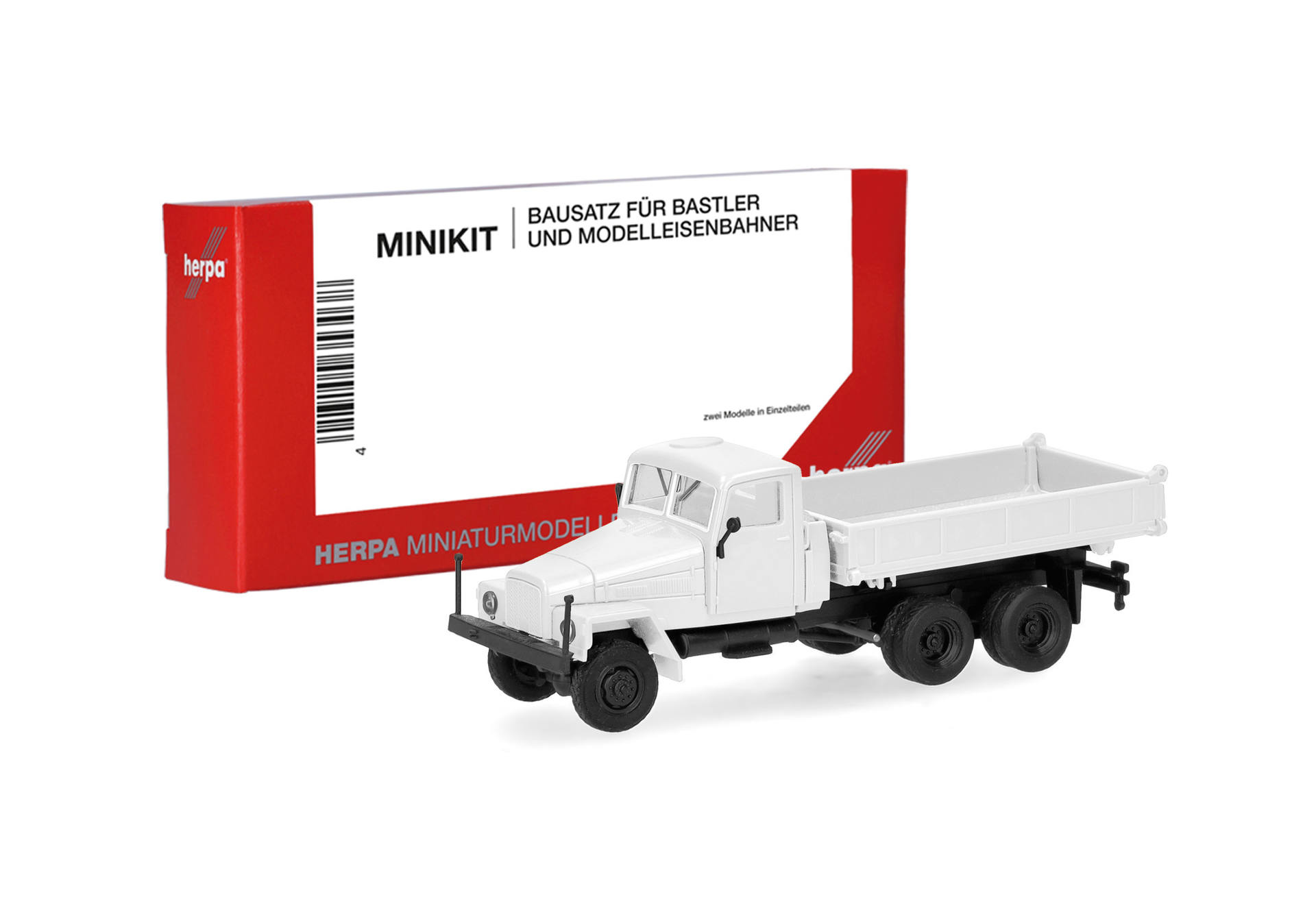 Herpa MiniKit: IFA G5 Dreiseitenkipper-LKW 3achs, weiß
