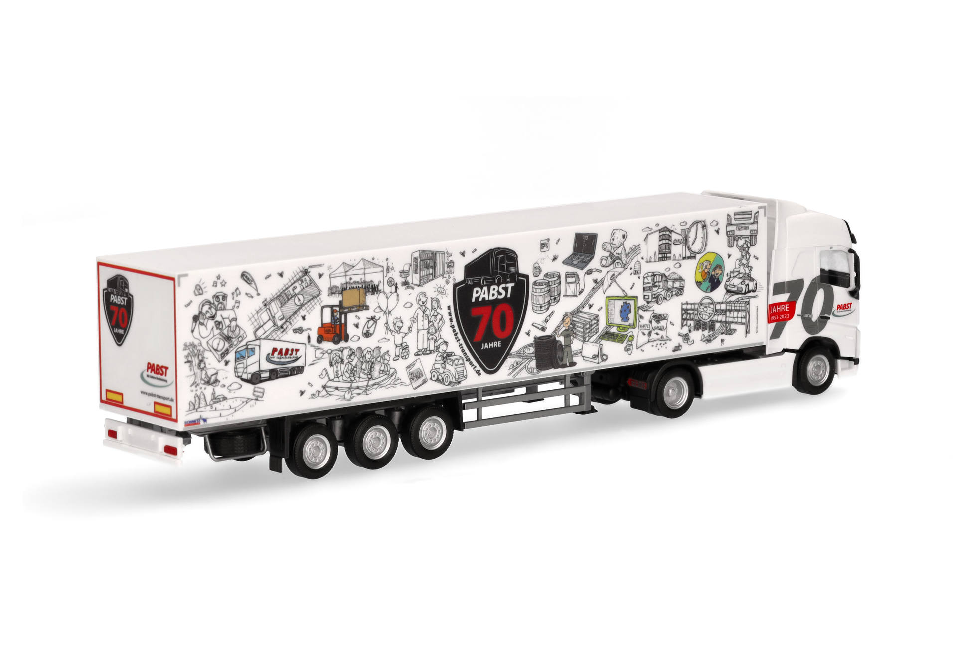 Volvo FH GL 2020 Gardinenplanensattelzug "70 Jahre Pabst Transport" 