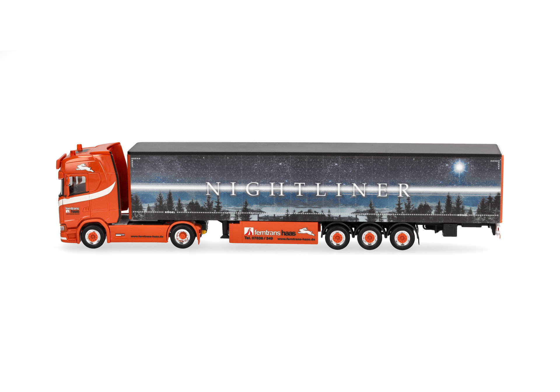Scania CS 20 HD 15m curtain canvas semitrailer truck "Ferntrans Haas" (Baden-Wuerttemberg/Schenkenzell)