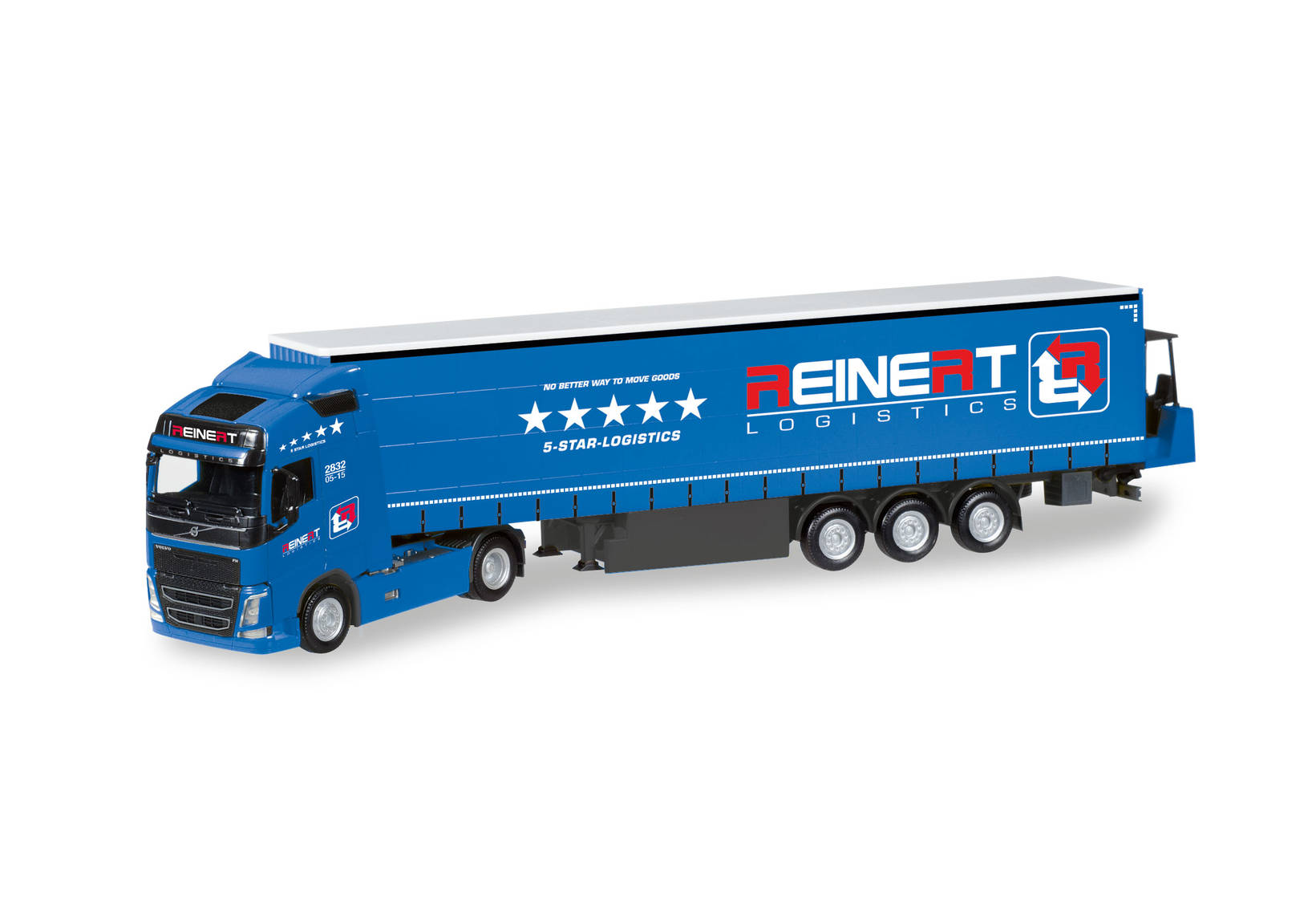 Volvo FH Gl. Gardinenplanen-Sattelzug mit Stapler "Reinert Logistics"