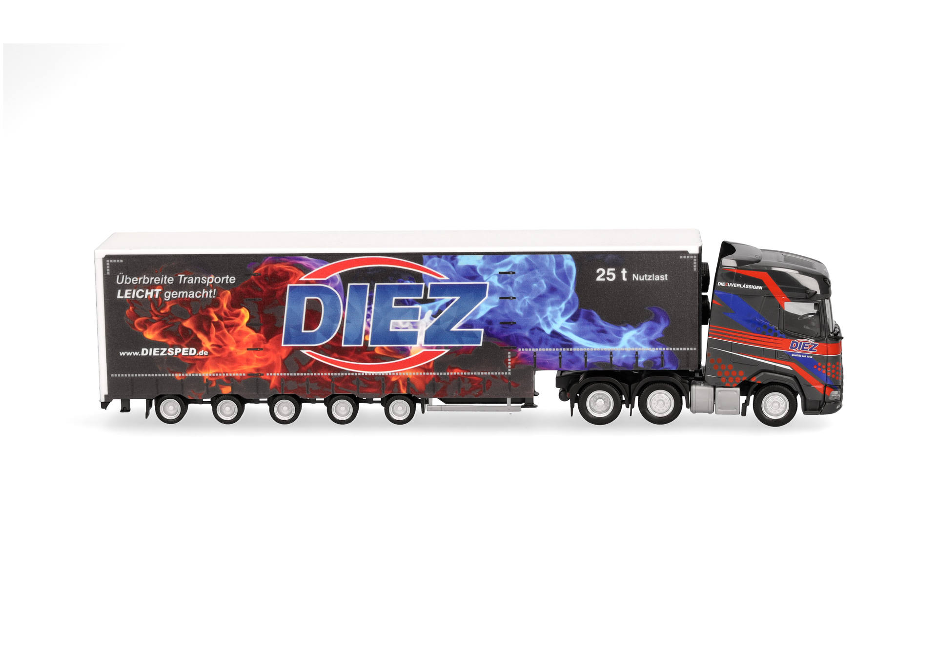 DAF XG Volumengardinenplanen-Sattelzug "Diez"