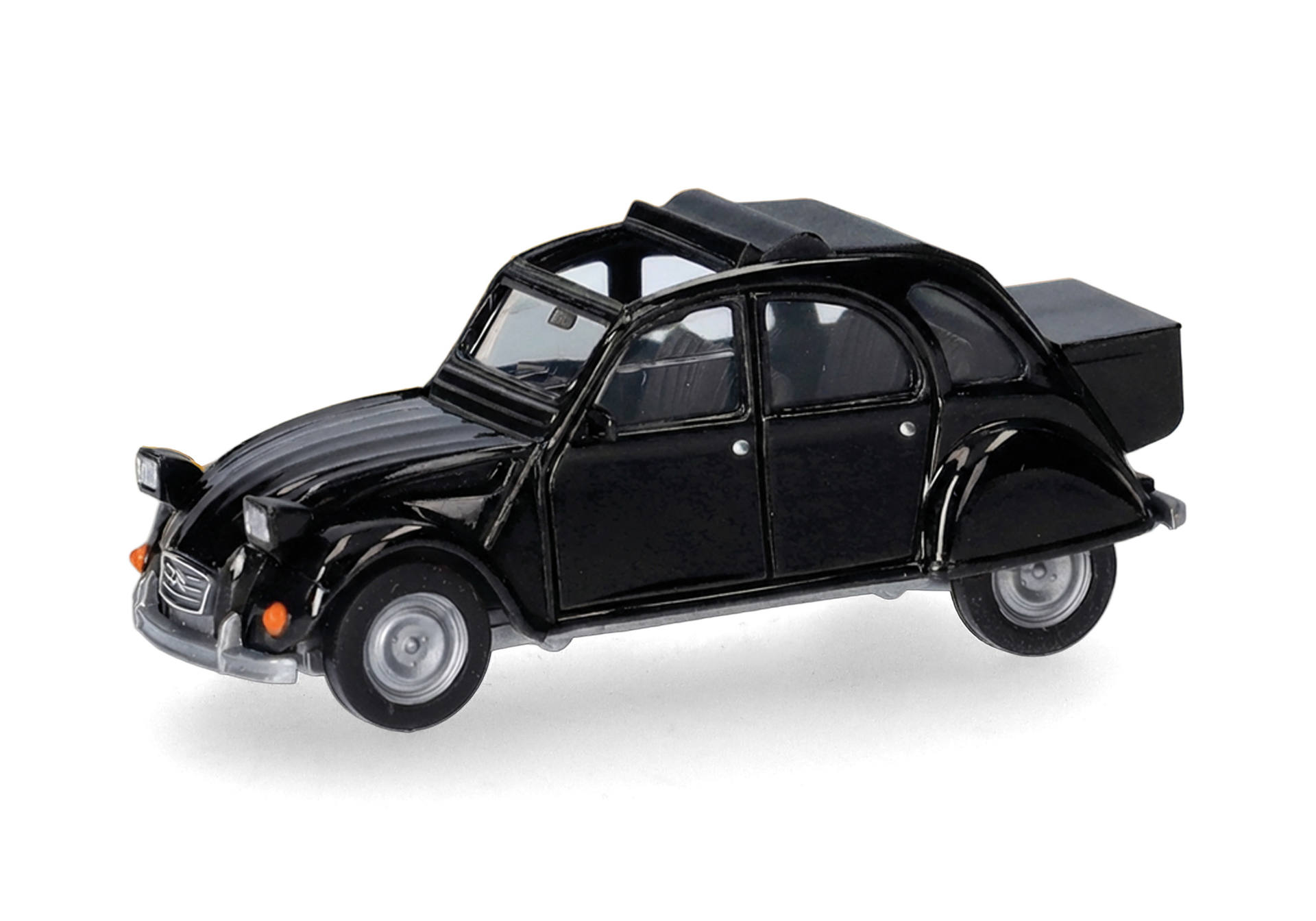 Citroën 2 CV mit Queue, schwarz