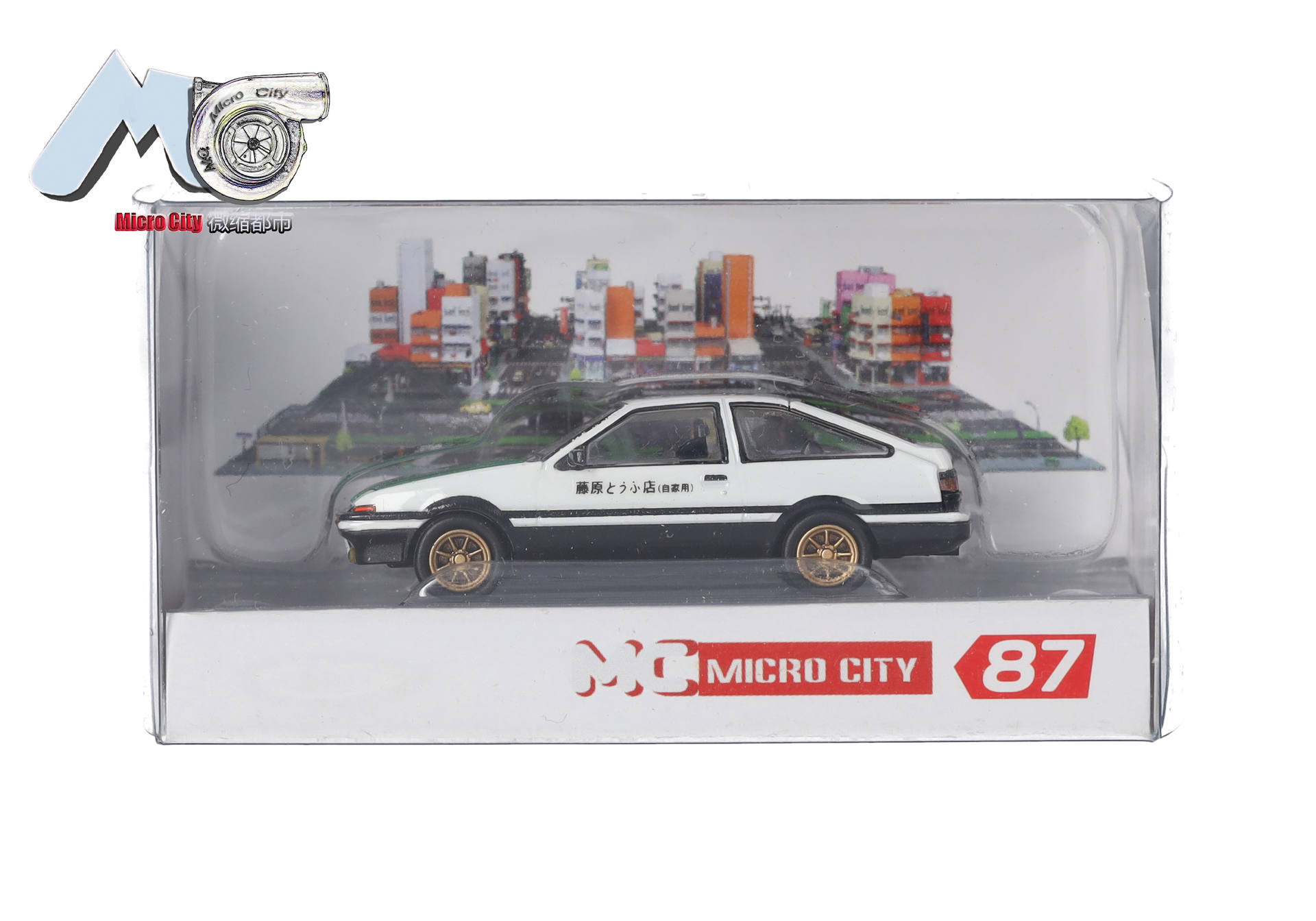 MicroCity: Toyota Corolla AE86 (1983-1985), weiß/grün