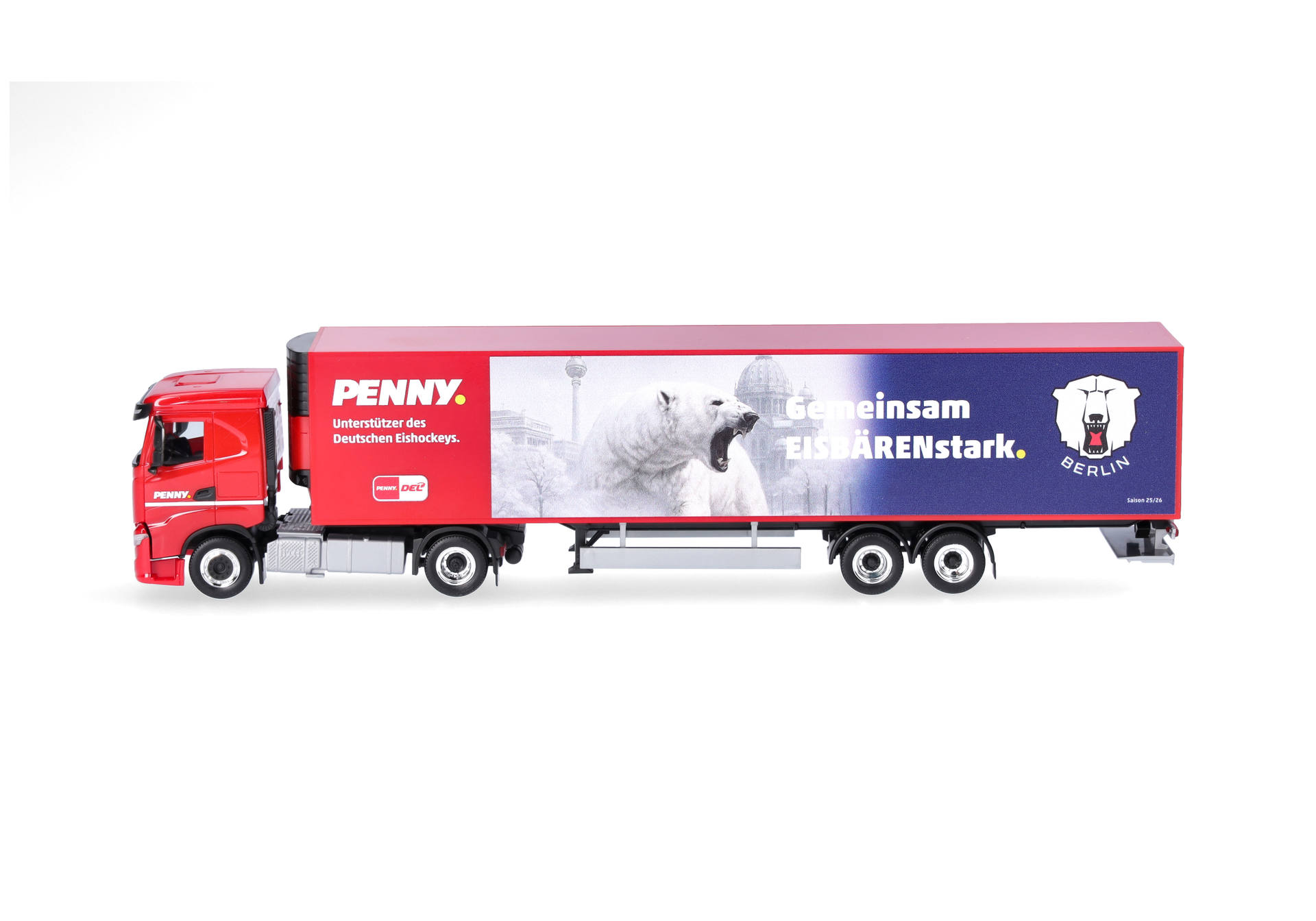 truck, truck trailer, red truck, ice hockey, advertising