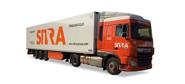DAF XF 106 SC refrigerated semitrailer "Sitra"