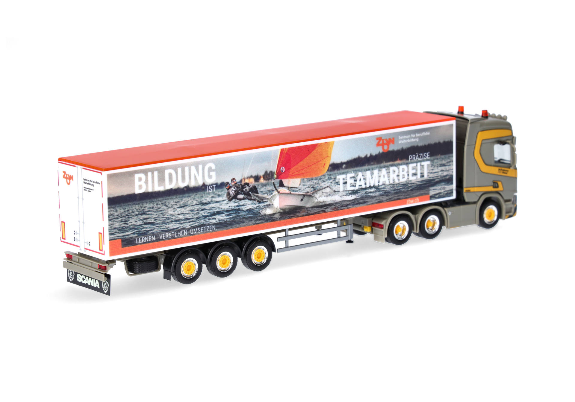 Scania CR 20 high roof walking-floor semitrailer "Dornbierer"