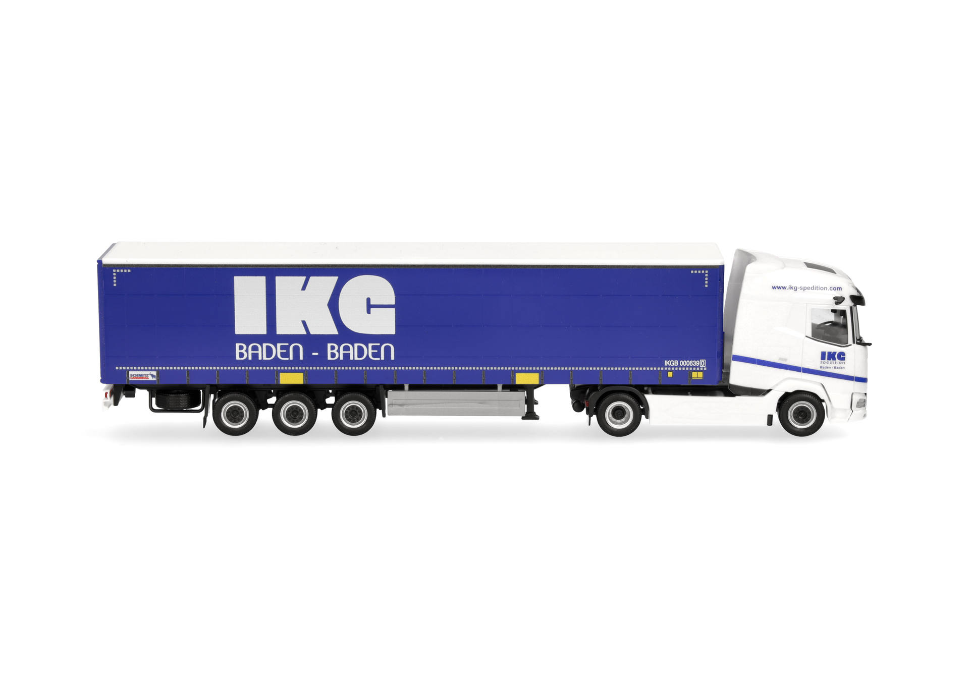 truck, trailer, semi-trailer, blue container, IKC logistics, truck, semi-trailer, blue trailer, cargo truck, lorry trailer