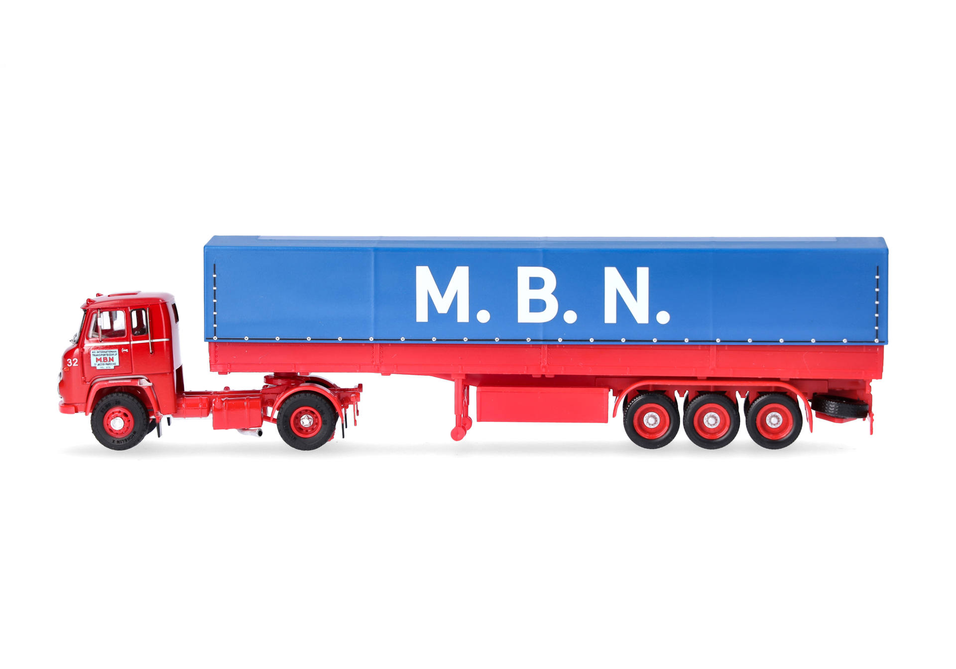 Scania LB 76 canvas semitrailer "M.B.N." (Niederlande/Sint Jacobi Parochie)