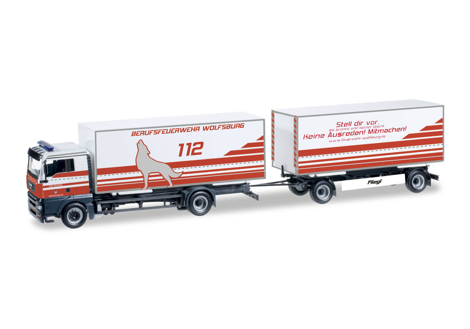 MAN TGA XL Wechselkoffer-Hängerzug "Feuerwehr Wolfsburg"