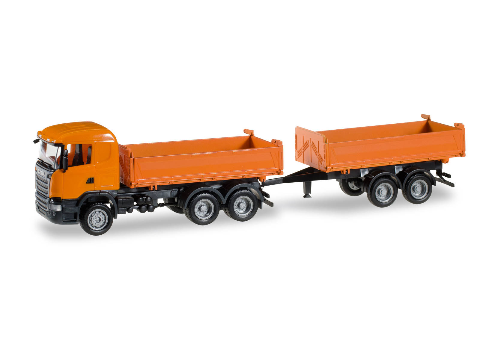 Scania R construction tandem axle dump trailer