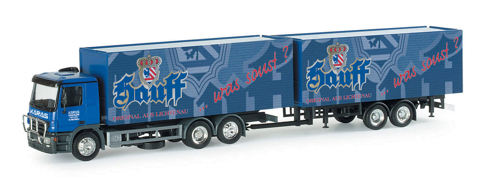 Mercedes-Benz Actros M beverage box trailer "Hauff Braeu"