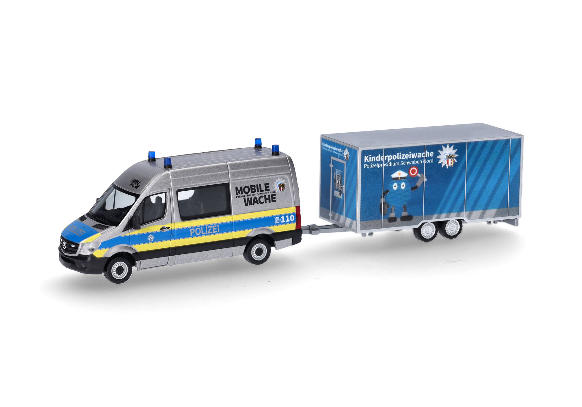 Mercedes-Benz Sprinter '13 half bus with trailer "Police Bavaria / Schwabia North"