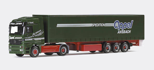 Mercedes-Benz Actros LH curtain canvas semitrailer "Oppel Ansbach"