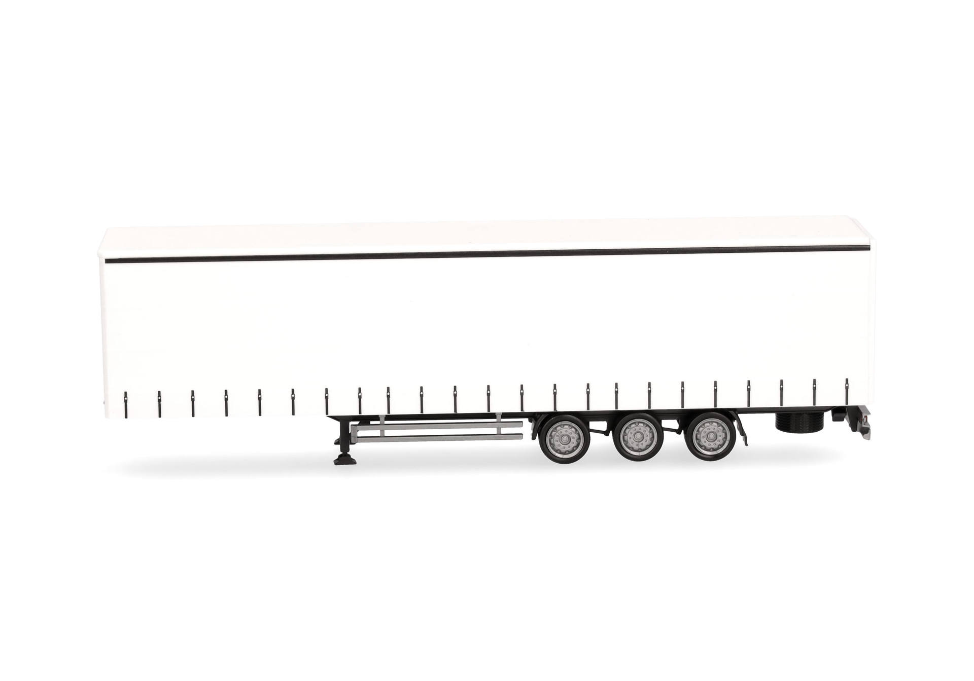 Lowliner curtain canvas trailer 3axles, chassis black