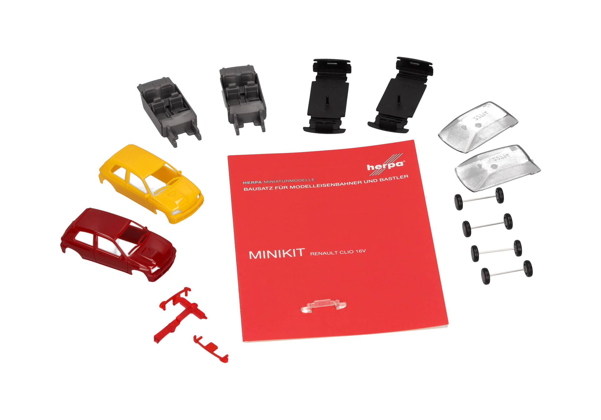 Herpa MiniKit: Renault Clio 16V, Jaune/Rouge Etrusque