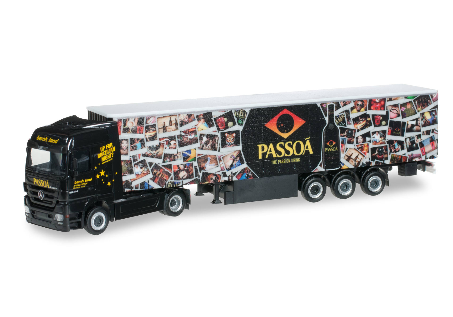 Mercedes-Benz Actros LH curtain canvas semitrailer "Passoá - Spedition Land"