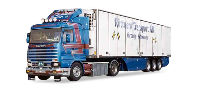 Scania 143 SL refrigerated semitrailer "Rüttner"