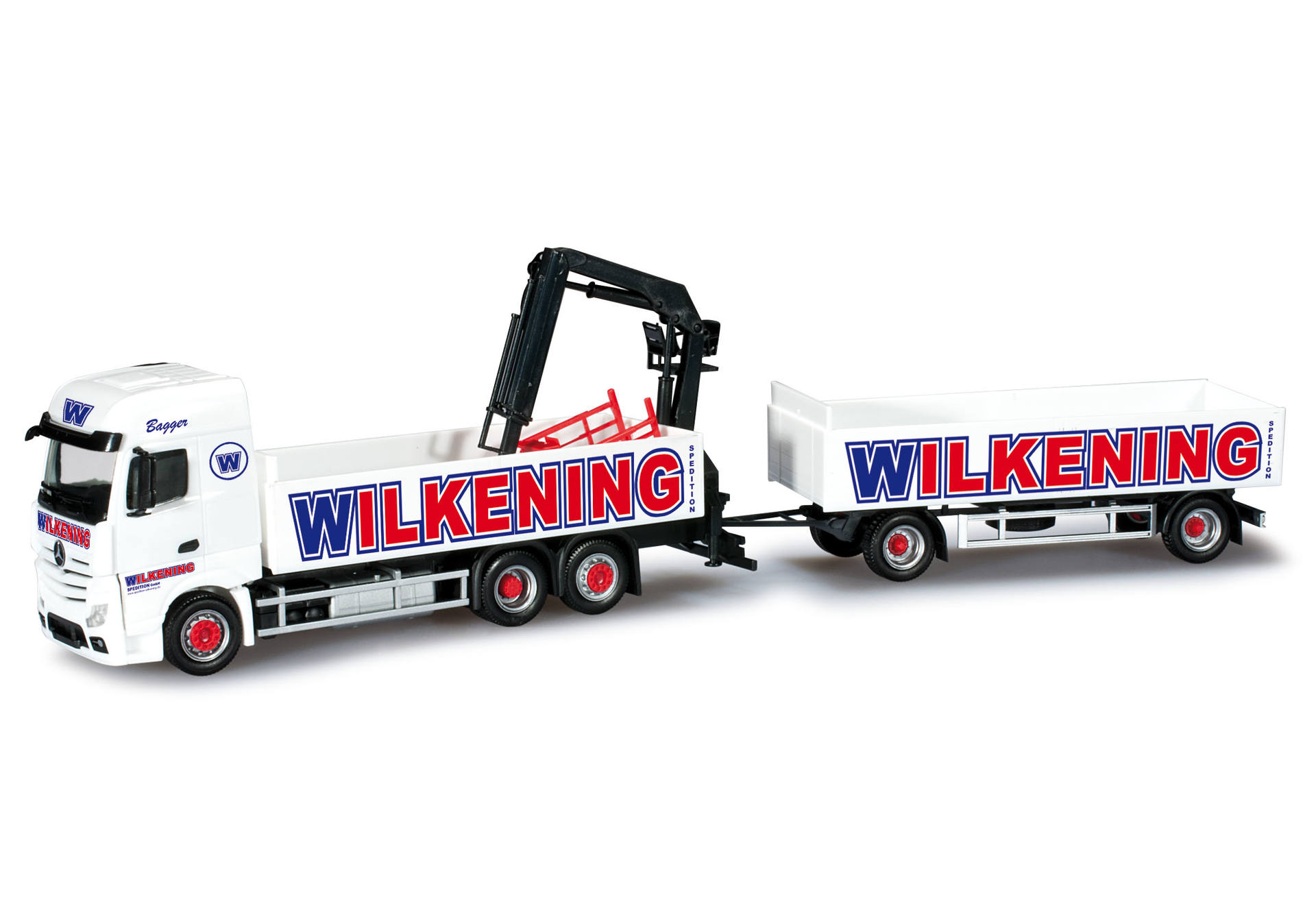 Mercedes-Benz Actros Bigspace truck with platform and crane "Wilkening"