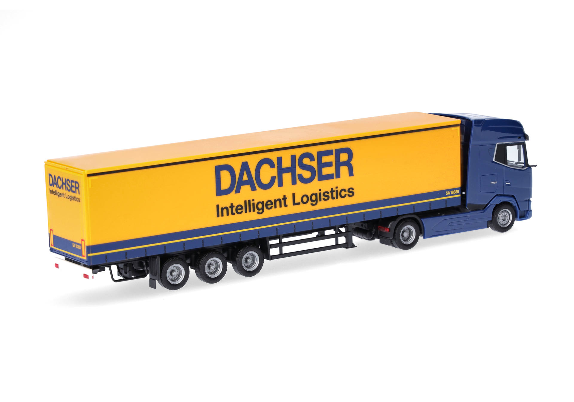 DAF XG+ curtain canvas semitrailer truck 2a/3a "Dachser - Intelligent Logistics"