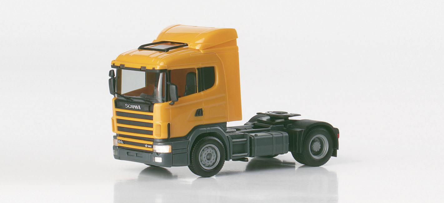 Scania 124 rigid tractor with air dam and spoiler