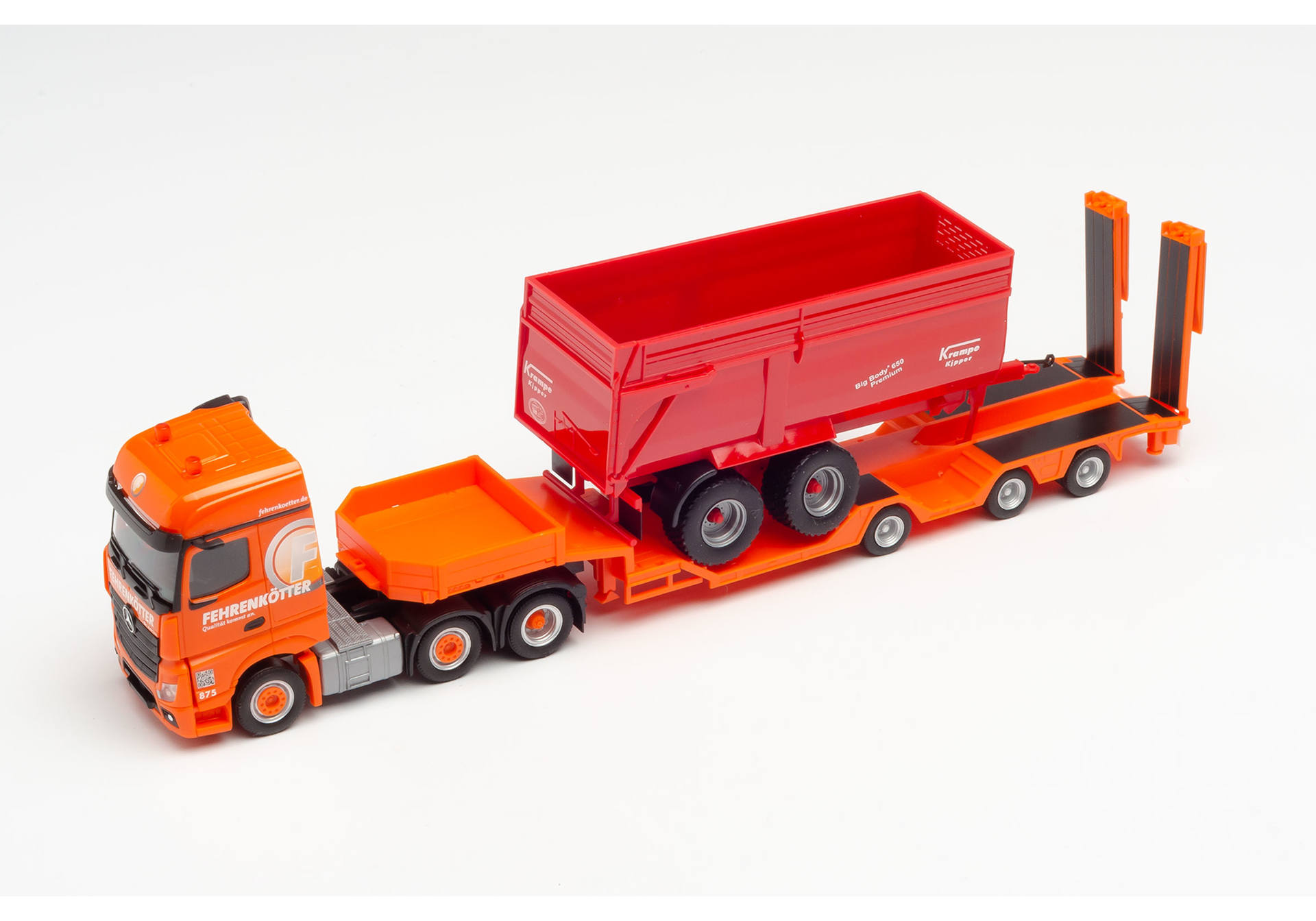Mercedes-Benz Actros Bigspace `18 2.5 6x2 Semitieflader mit Radmulden mit Krampe Big Body "Fehrenkötter"