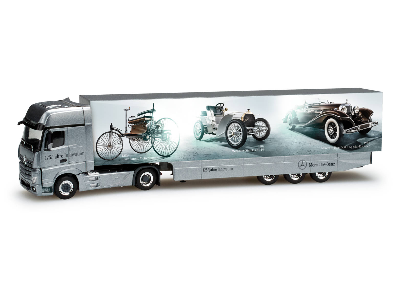Mercedes-Benz Actros Gigaspace box semitrailer "125 Jahre Automobil"