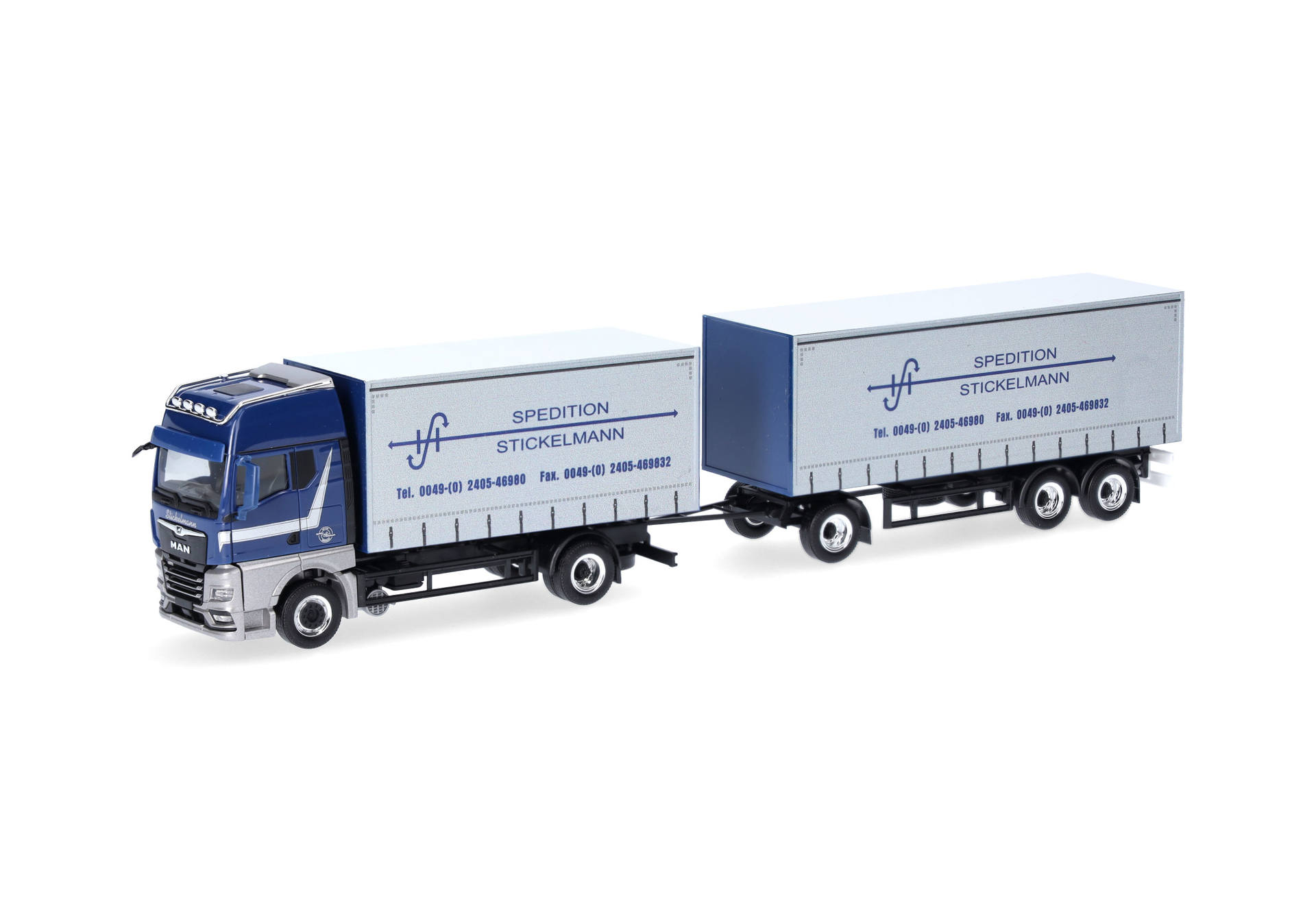 MAN TGX GX canvas cover trailer truck "Spedition Stickelmann"