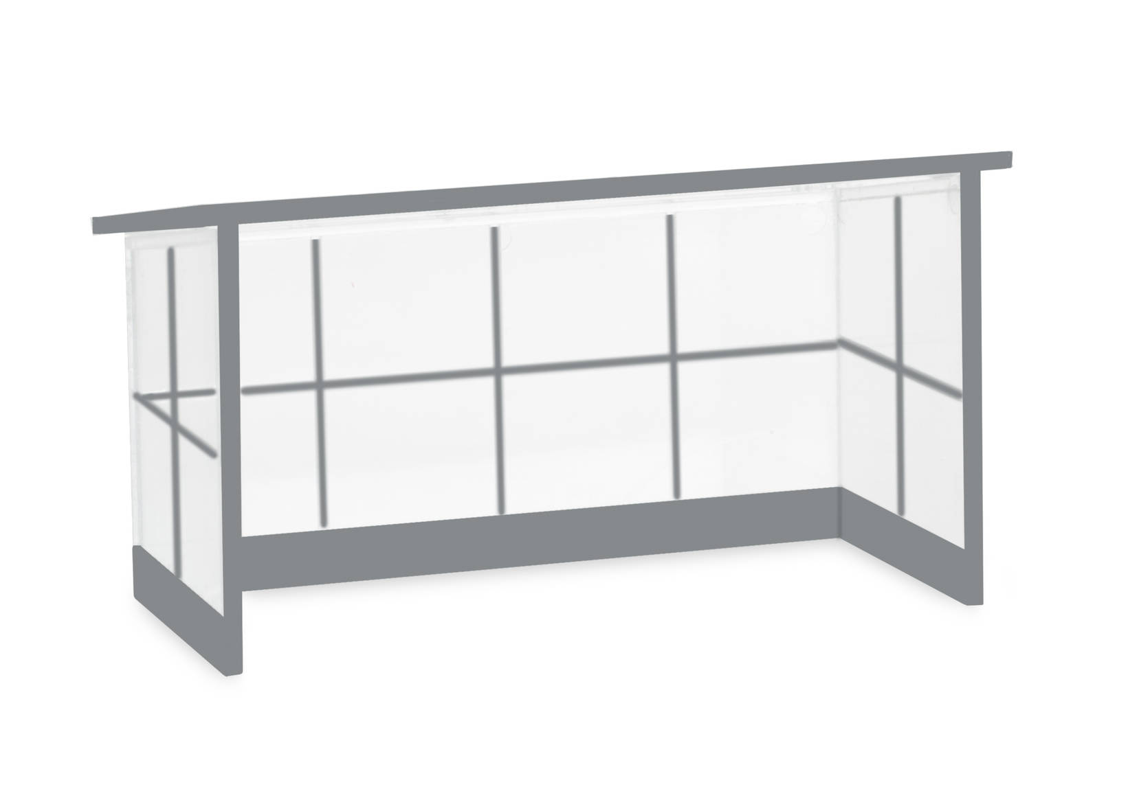 Accessories bus stop shelter, length 52 mm x width 25 mm x height 30 mm (2 pieces)
