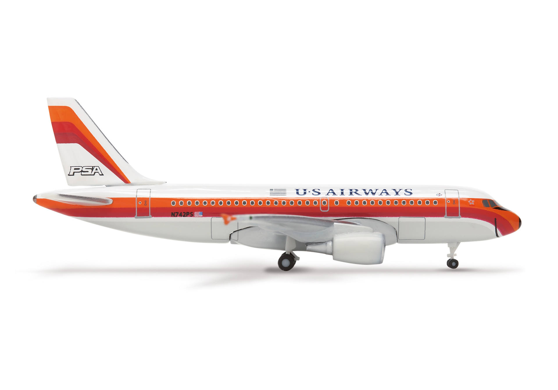 US Airways Airbus A319 "PSA heritage colors"