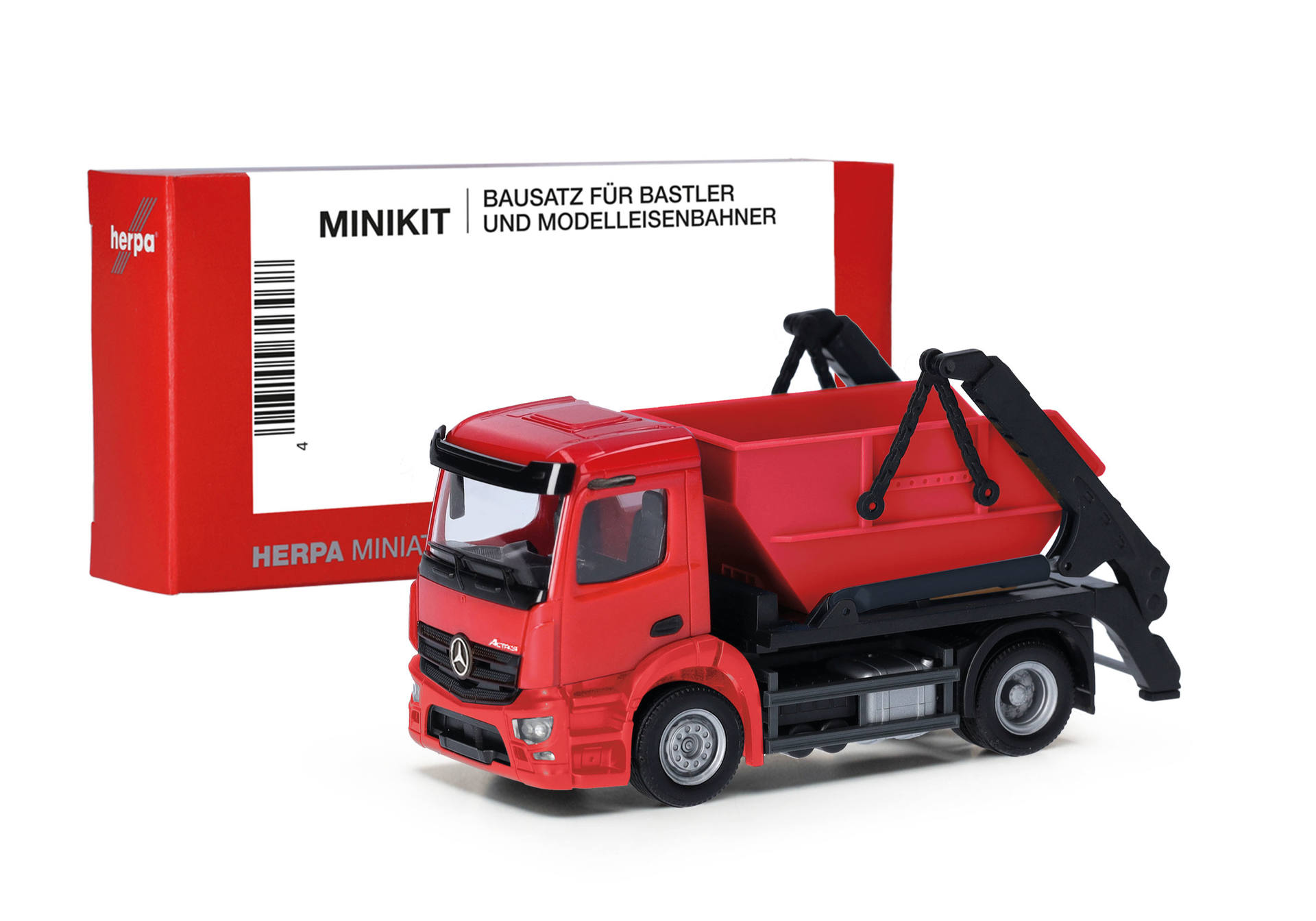 Herpa MiniKit: Mercedes-Benz Actros S Absetzkipper AK12, rot | 013994