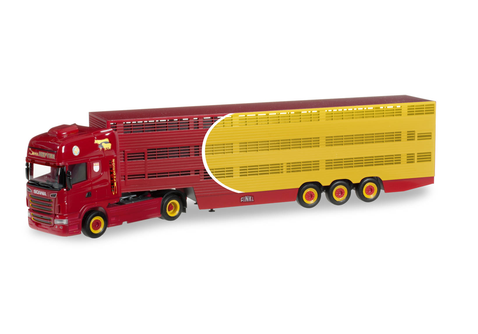 Scania R TL Viehtransporter-Sattelzug "Spedition Hefter"