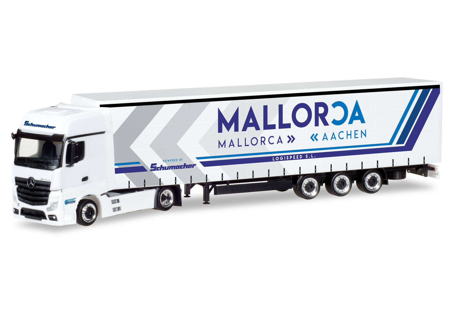 Mercedes-Benz Actros Gigaspace Lowliner-Sattelzug "Logispeed S.L. / Schumacher"