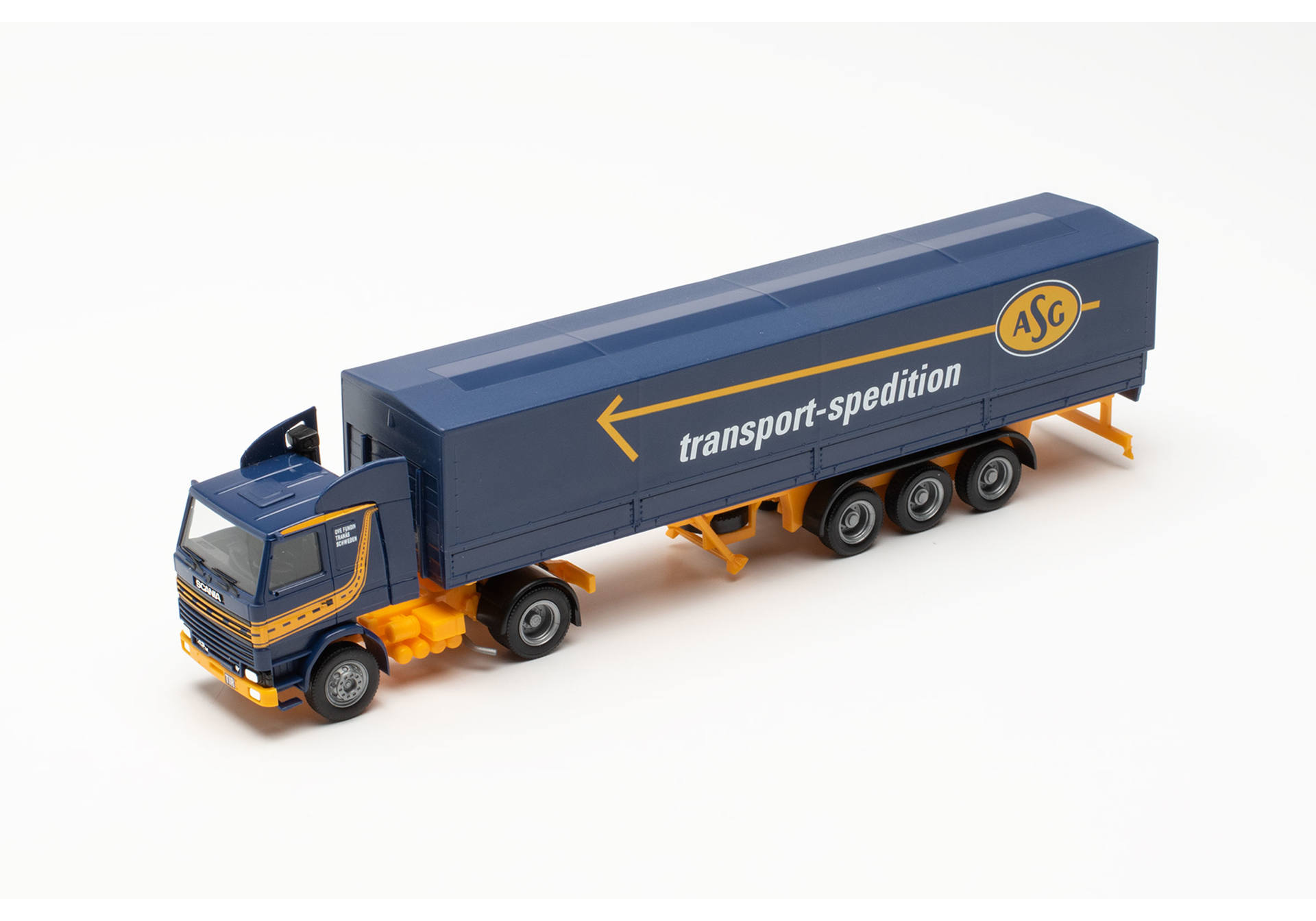 Scania 142 Planen-Sattelzug „ASG“ (Schweden/Stockholm)