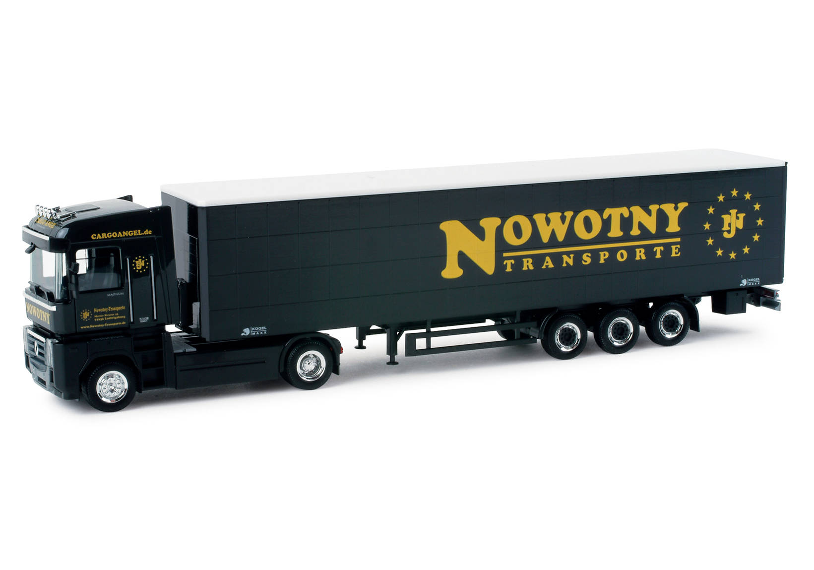 Renault Magnum 08 curtain canvas semitrailer "Nowotny"