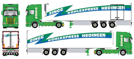 Scania R TL refrigerated semitrailer "Zingg"
