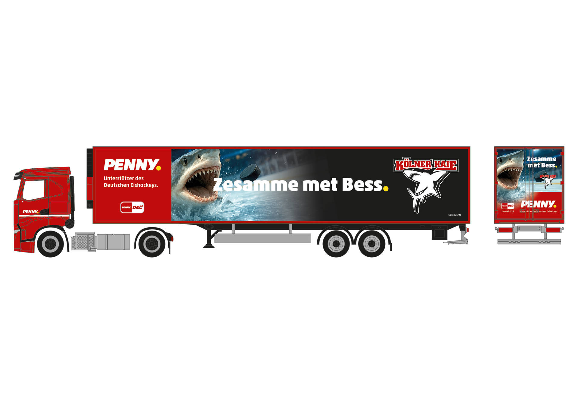 Iveco S-Way Kühlkoffer-Sattelzug "PENNY DEL / Kölner Haie"