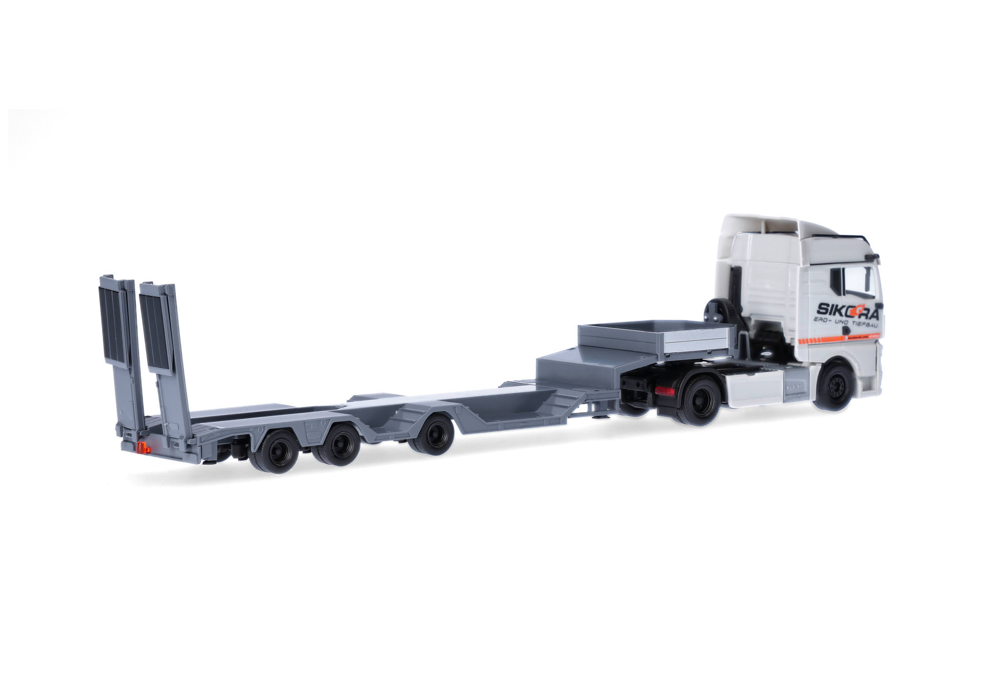 truck, semi-trailer, transport, flatbed, model