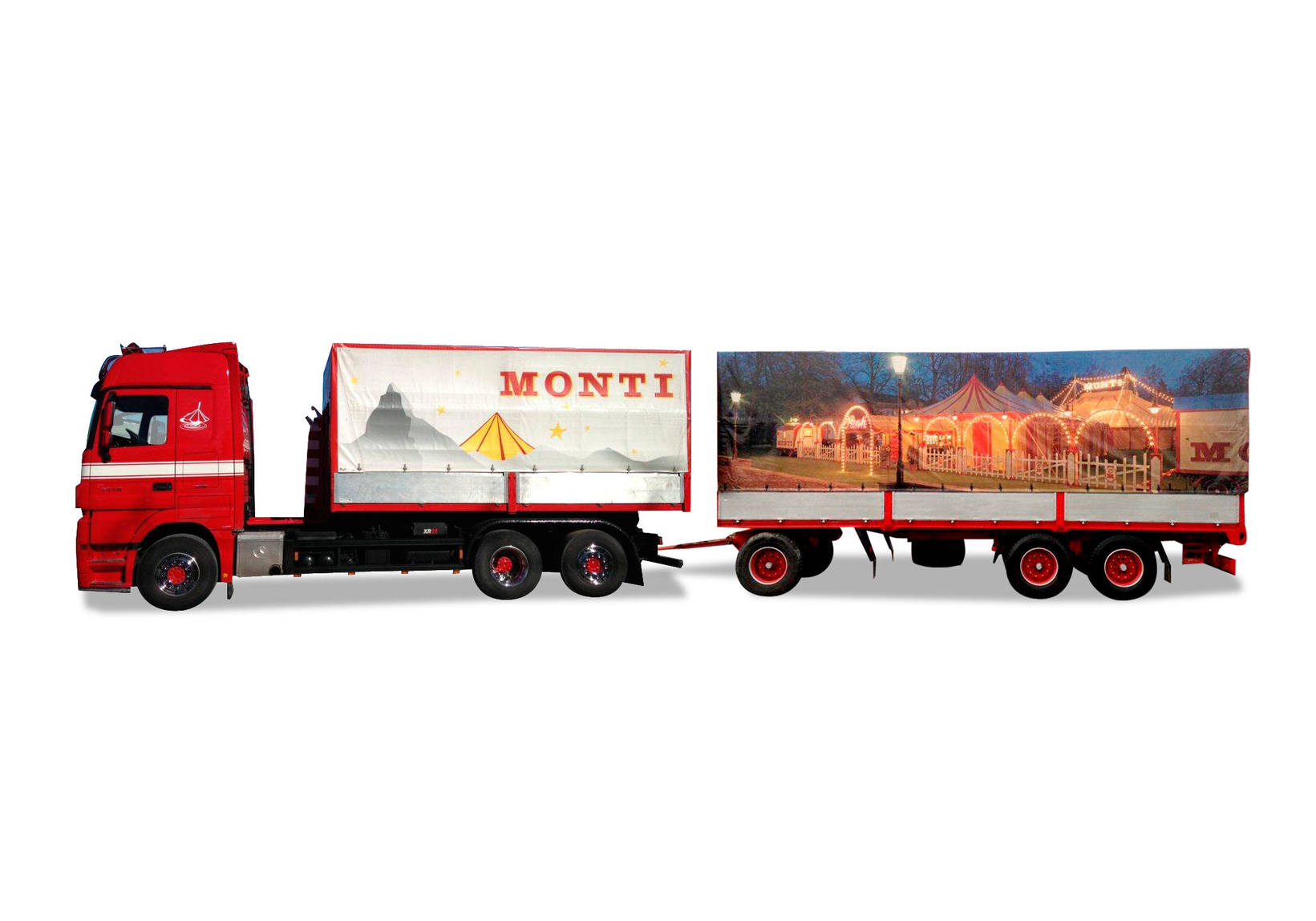 MB Actros 08 Hängerzug Circus Monti (CH)