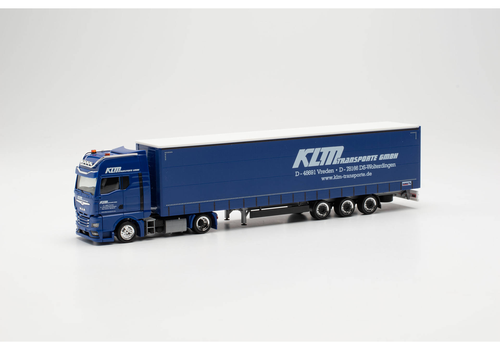 MAN TGX GX jumbo curtain canvas semitrailer "KLM Transport GmbH"