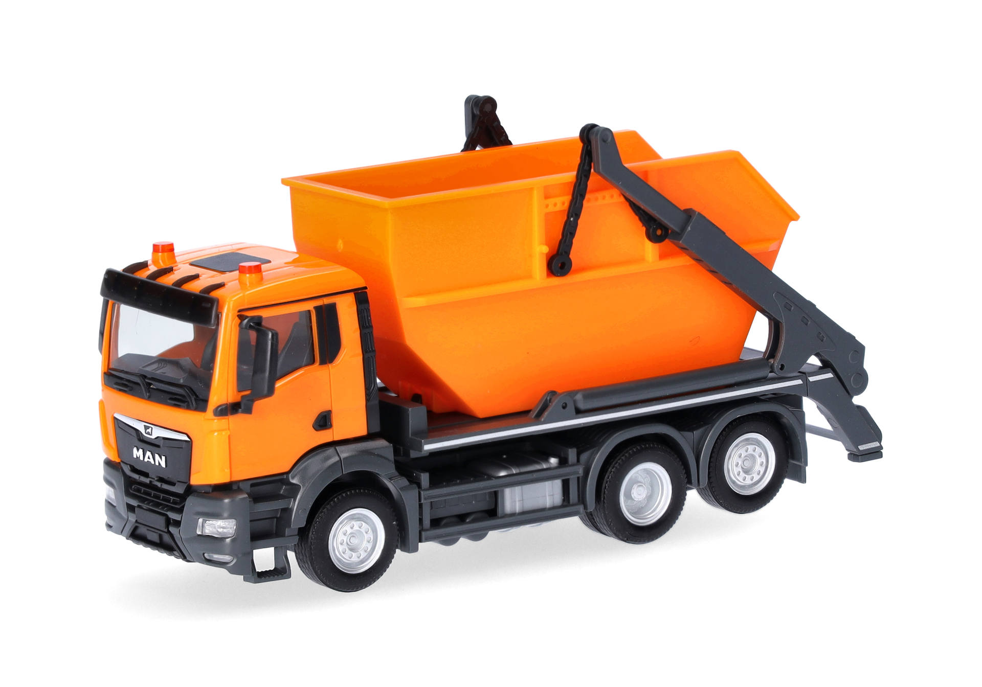 MAN TGS NN skip loader AK16, municipal orange