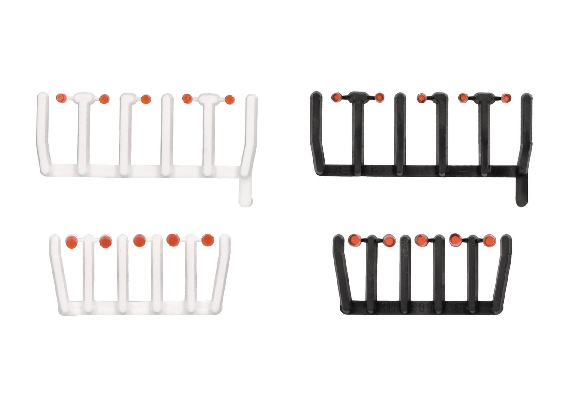 Accessories: 80 signal lights orange transparent with black and white basements, each 20x big /small