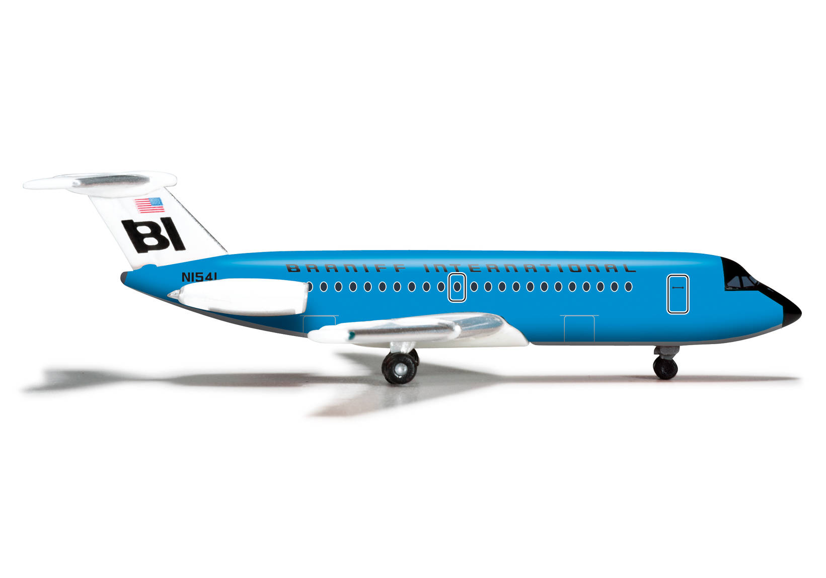 Braniff International BAC 1-11-200 "Jelly bean blue"