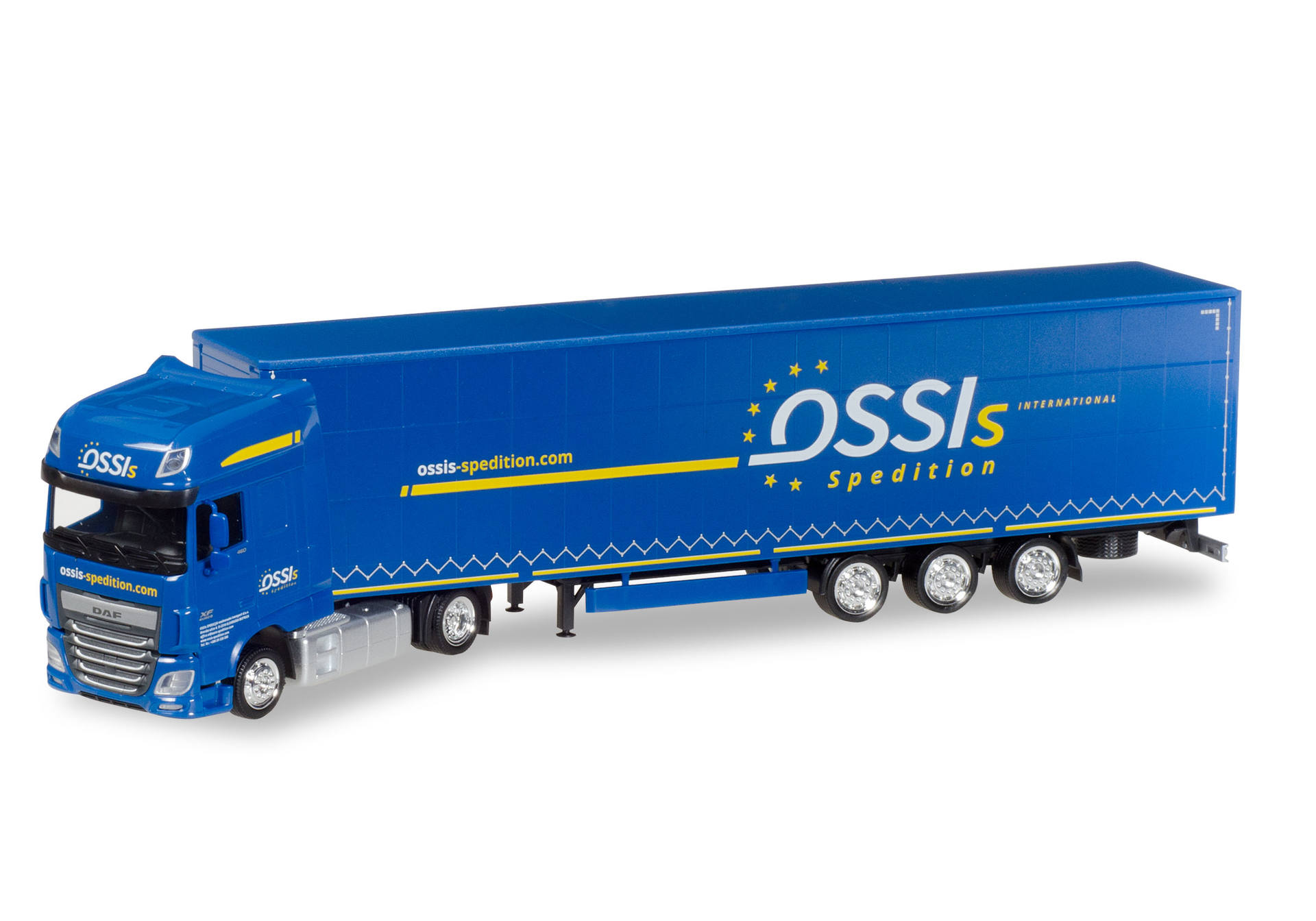 DAF XF 105 jumbo curtain canvas semitrailer "OSSIs"