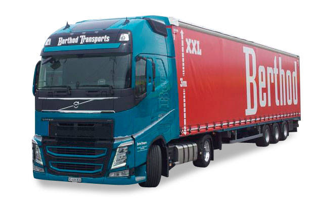 Volvo FH GL XL curtain canvas semitrailer "Berthod"