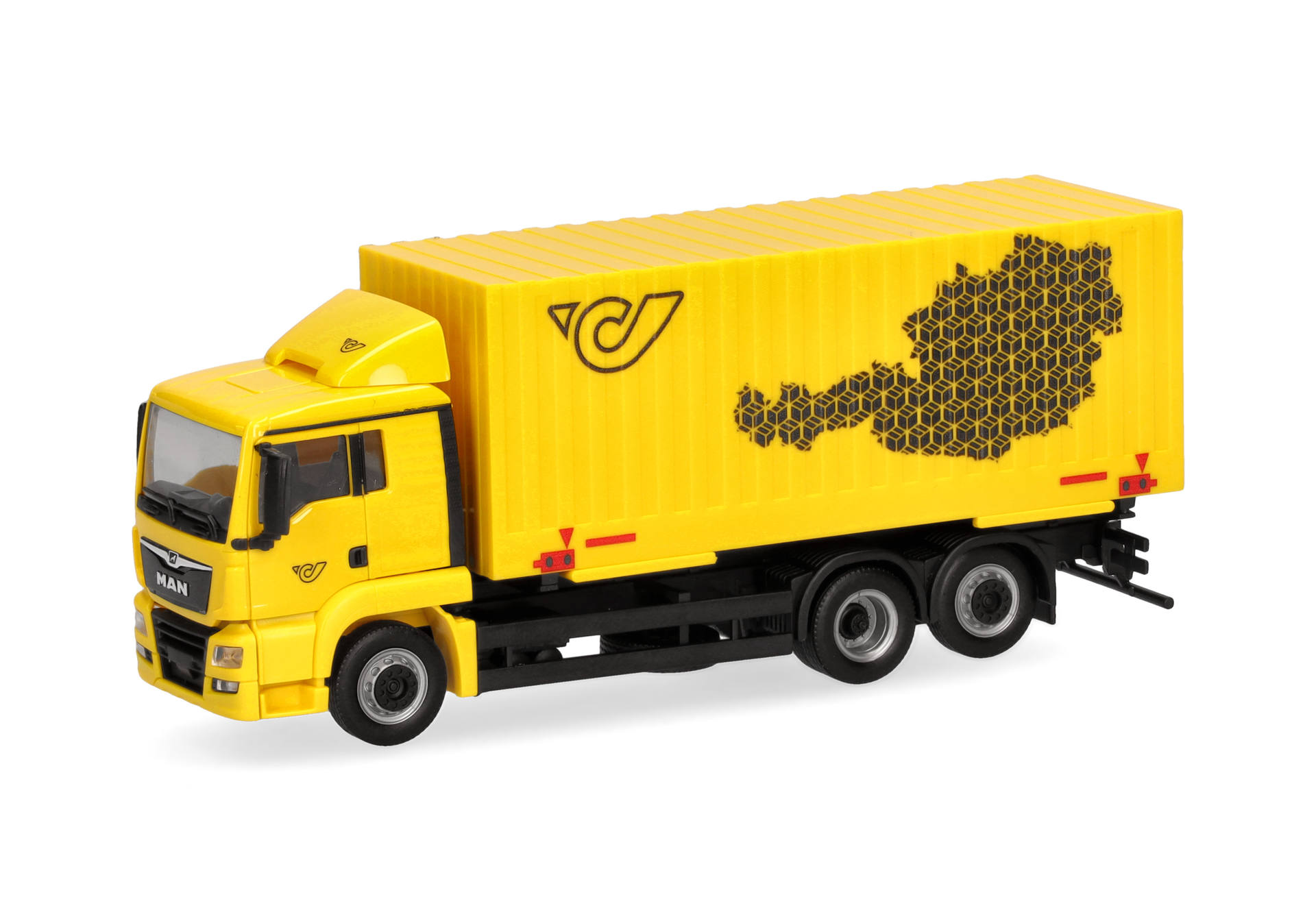 MAN TGS L Euro 6c Cargoboxen truck 3axles "Die Post" (Austria)