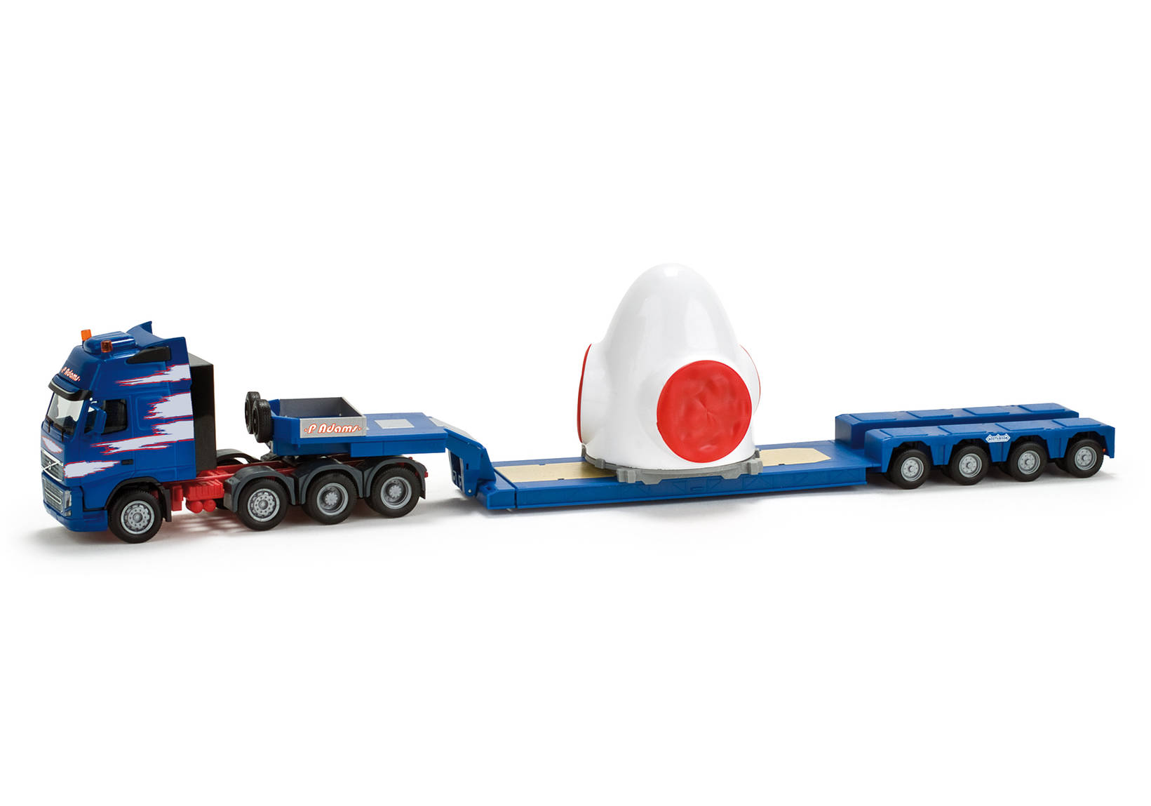 Volvo FH GL XL 4-axle pendel-x semitrailer with the boss for the wind turbine "P. Adams" (B)